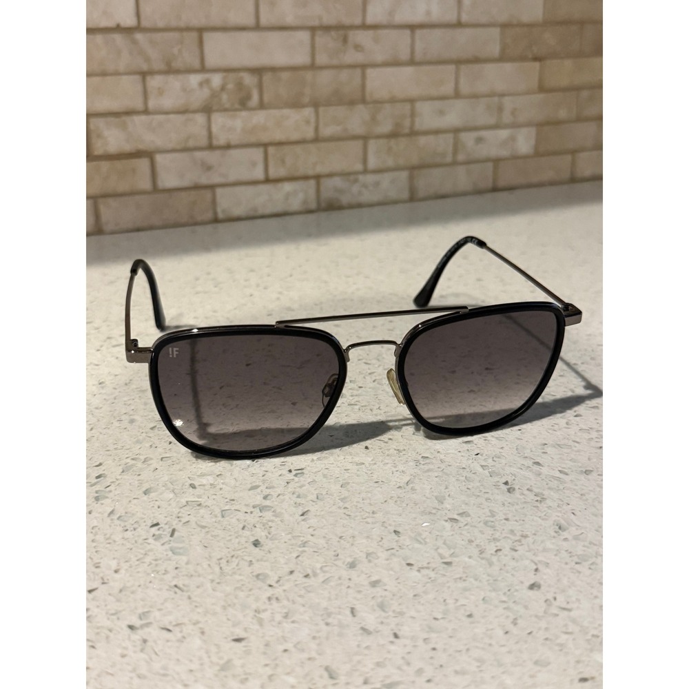 Authentic TOM FORD Aviator Sunglasses Black Metal Double Bridge Gradient Lens